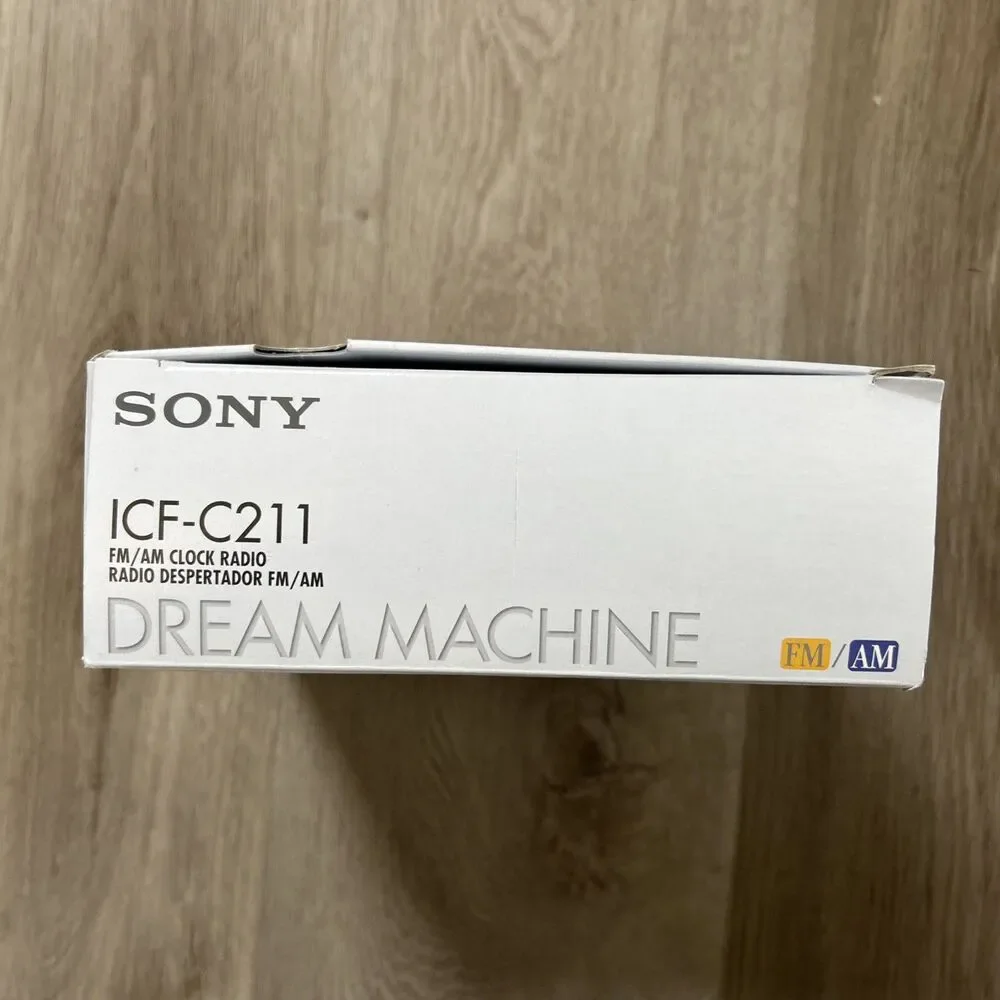 Sony Dream Machine ICF-C211 FM AM Clock Radio Alarm Black VTG Bedside Open Box
